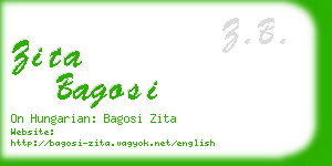 zita bagosi business card